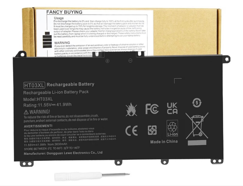 HT03XL Battery for HP Pavilion 14 15 17 11.55V 41.9Wh Laptop Replacement